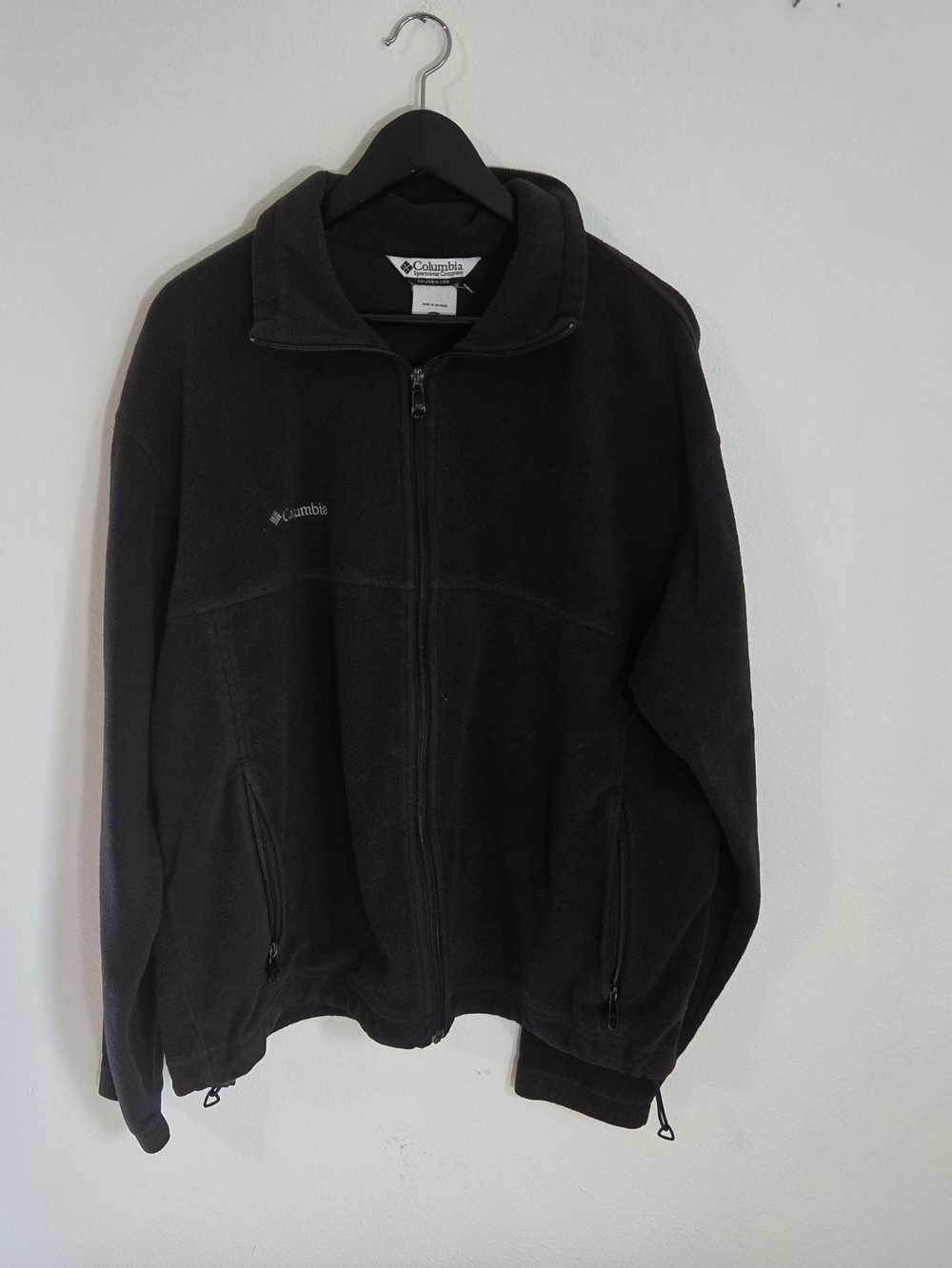 Columbia Mens XL Black  Mountain Full Zip Fleece Jacket Coat Winter Outdoor
